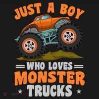 Monster Truck Just A Boy Who Loves Monster Trucks Polo thumb 3
