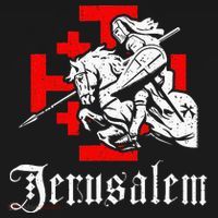 Medieval Templar Knight On War Horse Jerusalem Cross Tall T-Shirt thumb 4