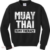 Muay Thai Kickboxing Thai Boxing Kids Sweatshirt thumb 0