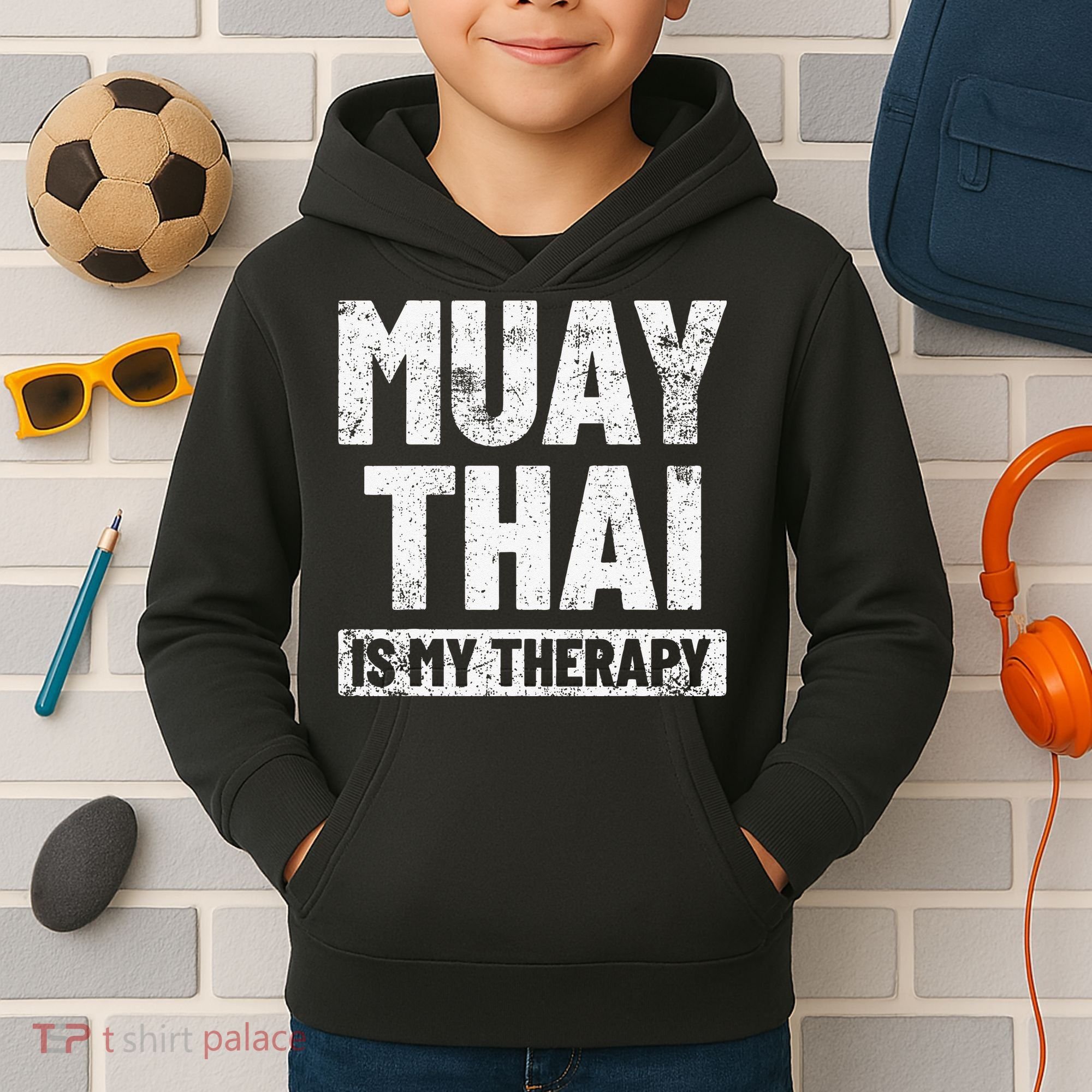 Muay Thai Kickboxing Thai Boxing Kids Hoodie