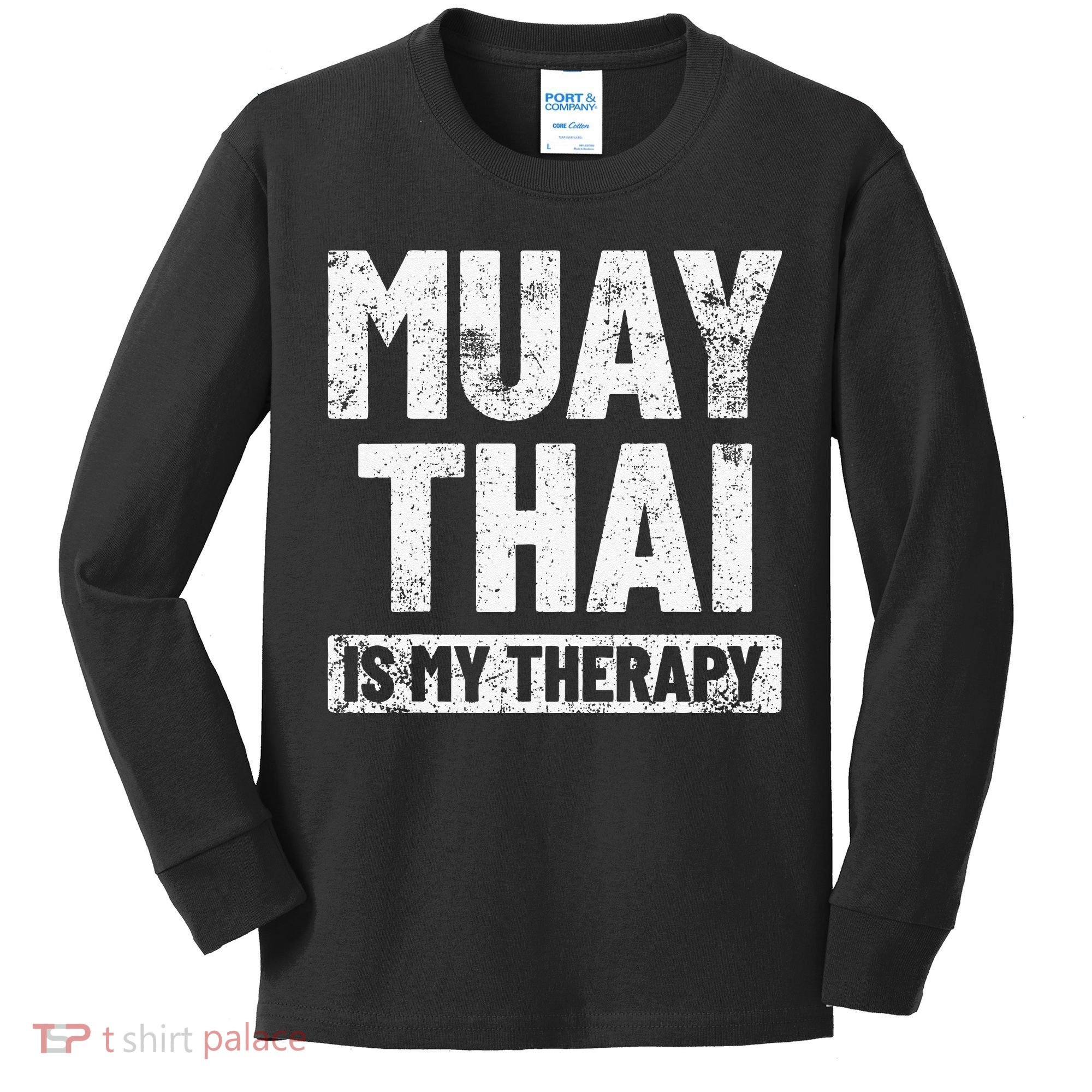 Muay Thai Kickboxing Thai Boxing Kids Long Sleeve Shirt