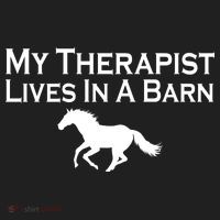 My Therapist Lives In A Barn Horse Lover Women's Sweatshirt thumb 2