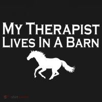 My Therapist Lives In A Barn Horse Lover Doggie Tank thumb 4