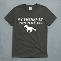 My Therapist Lives In A Barn Horse Lover T-Shirt thumb 5