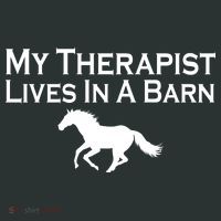 My Therapist Lives In A Barn Horse Lover Mousepad thumb 1