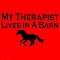 My Therapist Lives In A Barn Horse Lover Santa Hat thumb 1