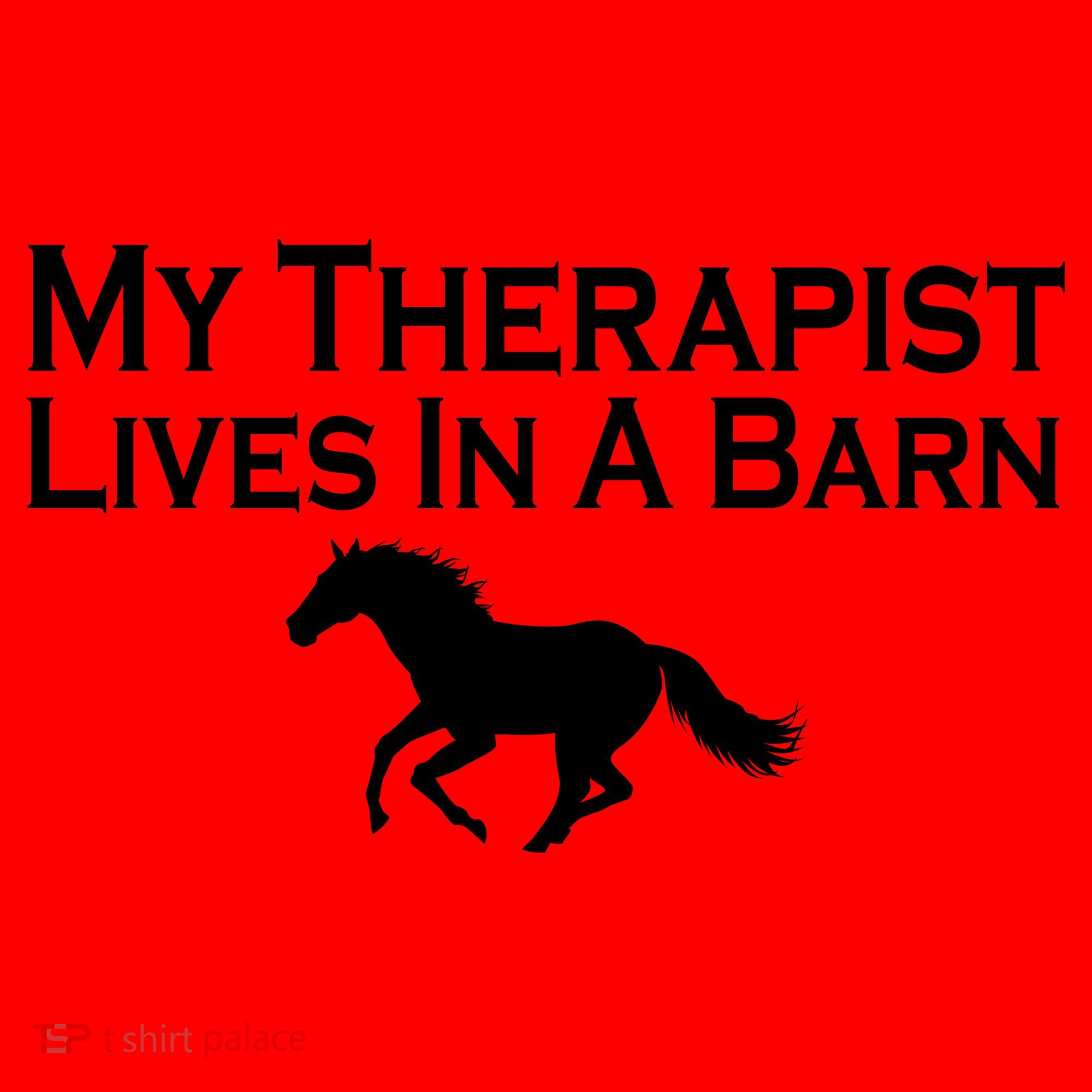 My Therapist Lives In A Barn Horse Lover Santa Hat