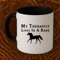 My Therapist Live In A Barn Funny Horse Coffee Mug thumb 2