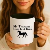 My Therapist Live In A Barn Funny Horse Coffee Mug thumb 3