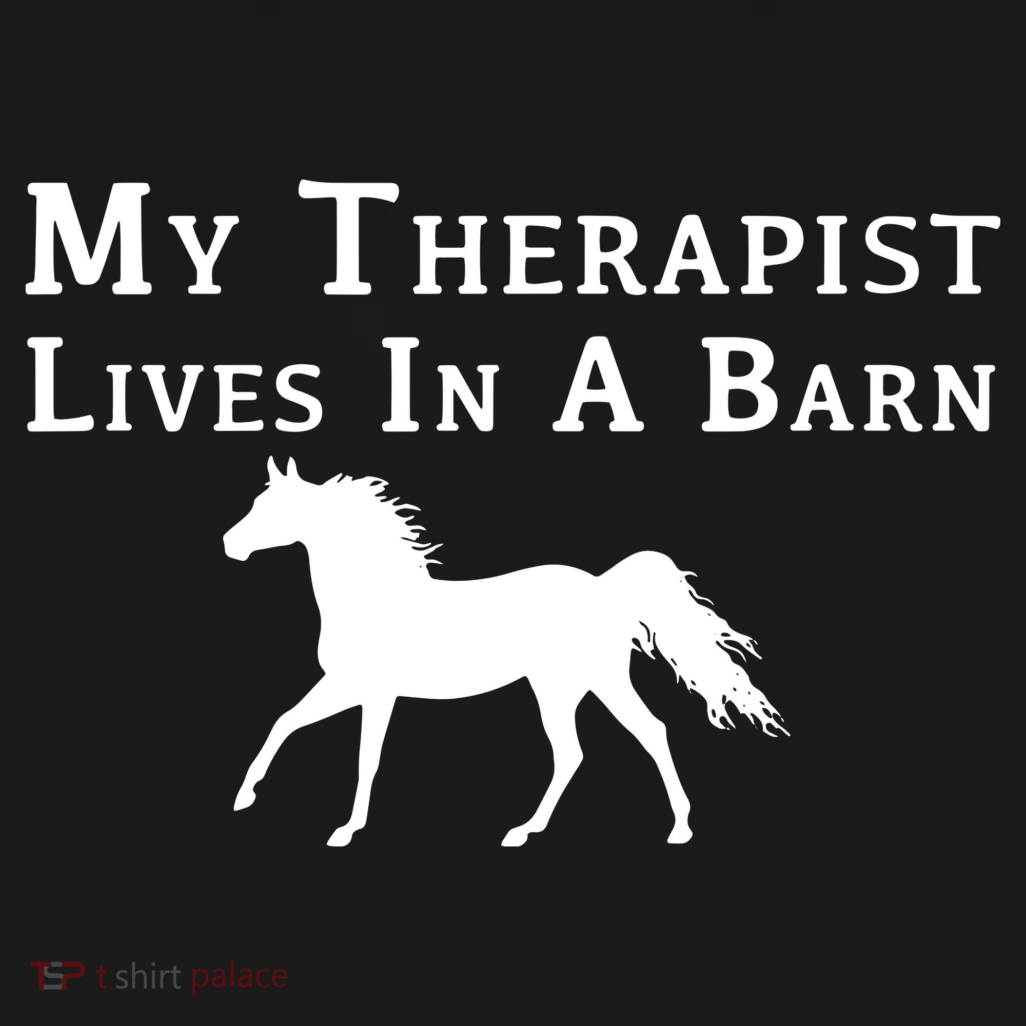 My Therapist Live In A Barn Funny Horse Ornament