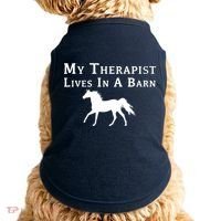 My Therapist Live In A Barn Funny Horse Doggie Tank thumb 0
