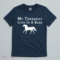 My Therapist Live In A Barn Funny Horse T-Shirt thumb 5