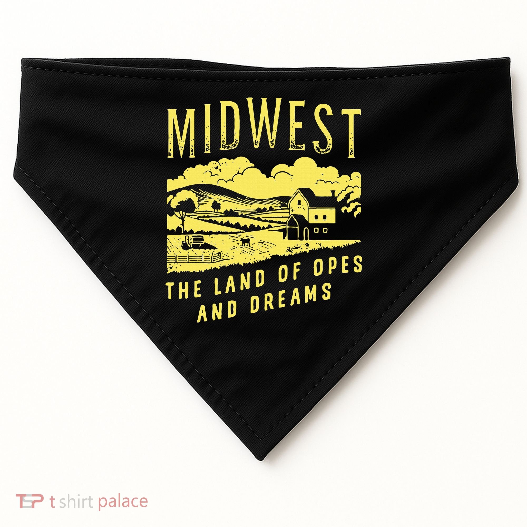 Midwest The Land Of Opes And Dreams USA-Made Doggie Bandana