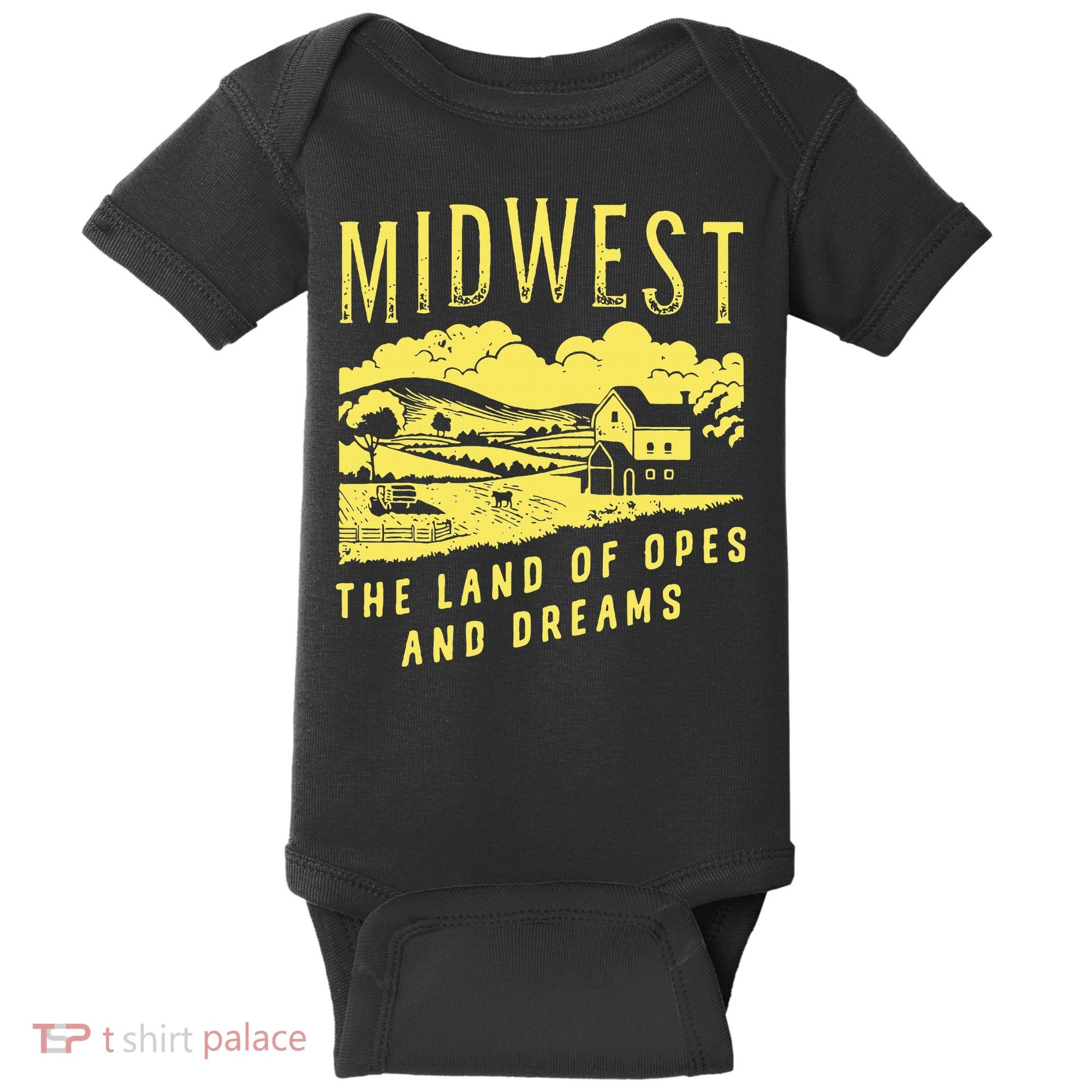 Midwest The Land Of Opes And Dreams Baby Bodysuit