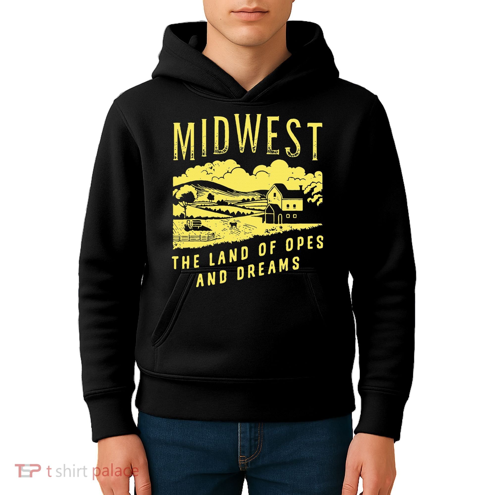 Midwest The Land Of Opes And Dreams Kids Hoodie