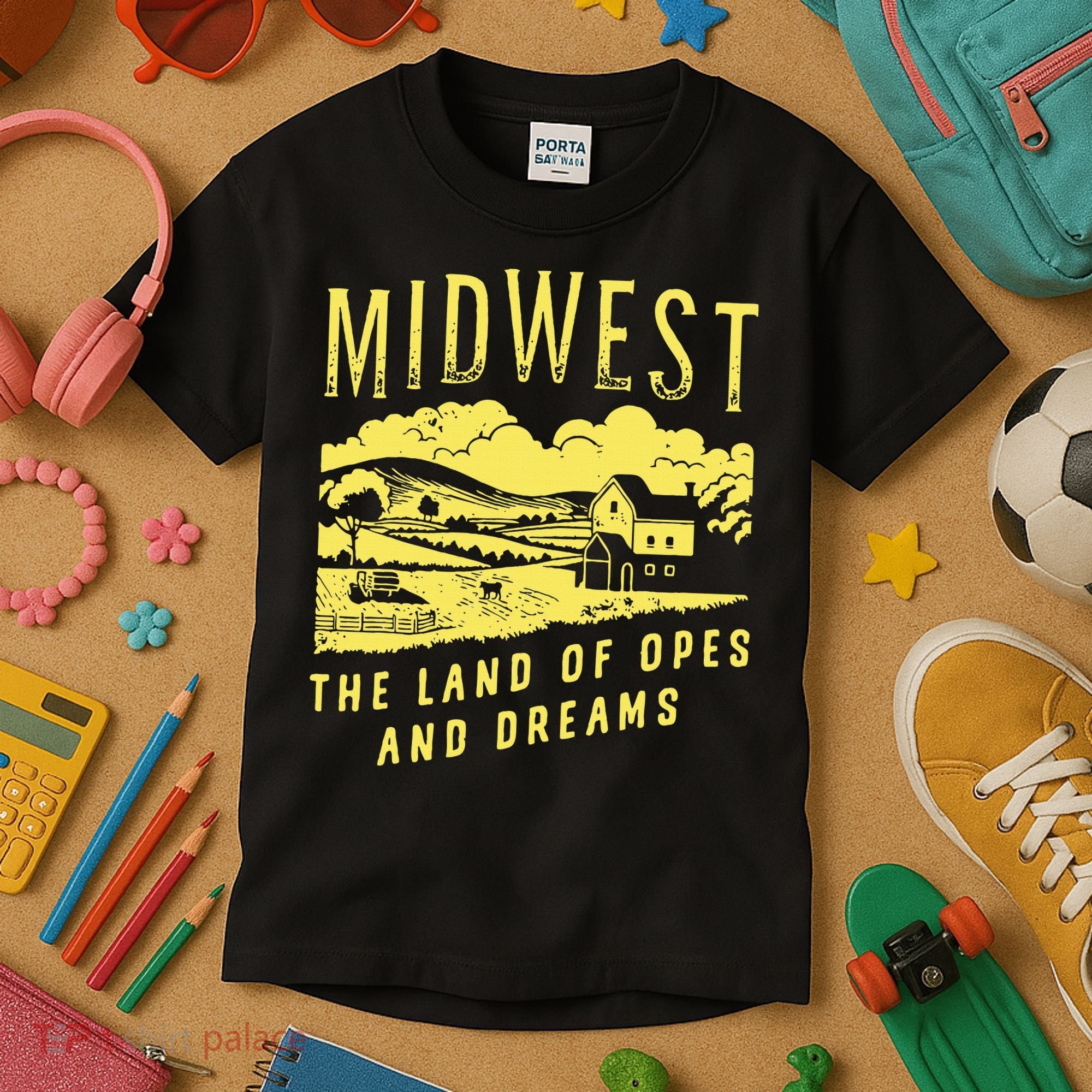 Midwest The Land Of Opes And Dreams Kids T-Shirt