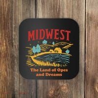 Midwest The Land Of Opes And Dreams Rustic Farm Coaster thumb 0