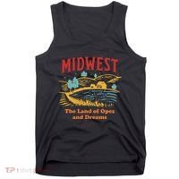 Midwest The Land Of Opes And Dreams Rustic Farm Tank Top thumb 0