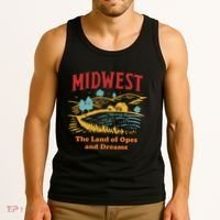 Midwest The Land Of Opes And Dreams Rustic Farm Tank Top thumb 3