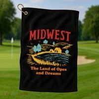 Midwest The Land Of Opes And Dreams Rustic Farm Golf Towel thumb 1