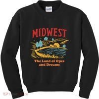 Midwest The Land Of Opes And Dreams Rustic Farm Kids Sweatshirt thumb 0
