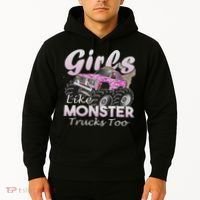 Monster Truck Like Monsters Too Birthday Gift Hoodie thumb 2