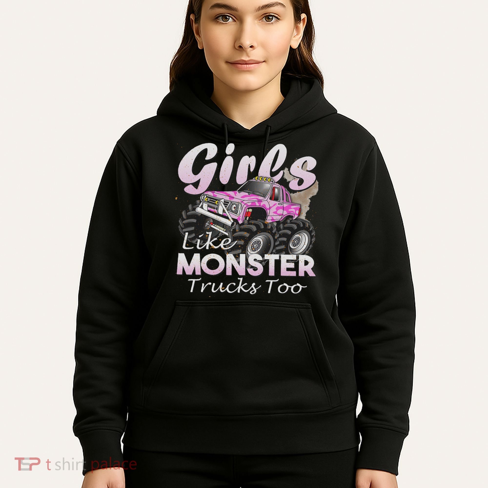 Monster Truck Like Monsters Too Birthday Gift Hoodie