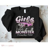 Monster Truck Like Monsters Too Birthday Gift Sweatshirt thumb 2