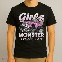 Monster Truck Like Monsters Too Birthday Gift T-Shirt thumb 3