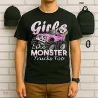 Monster Truck Like Monsters Too Birthday Gift T-Shirt thumb 6