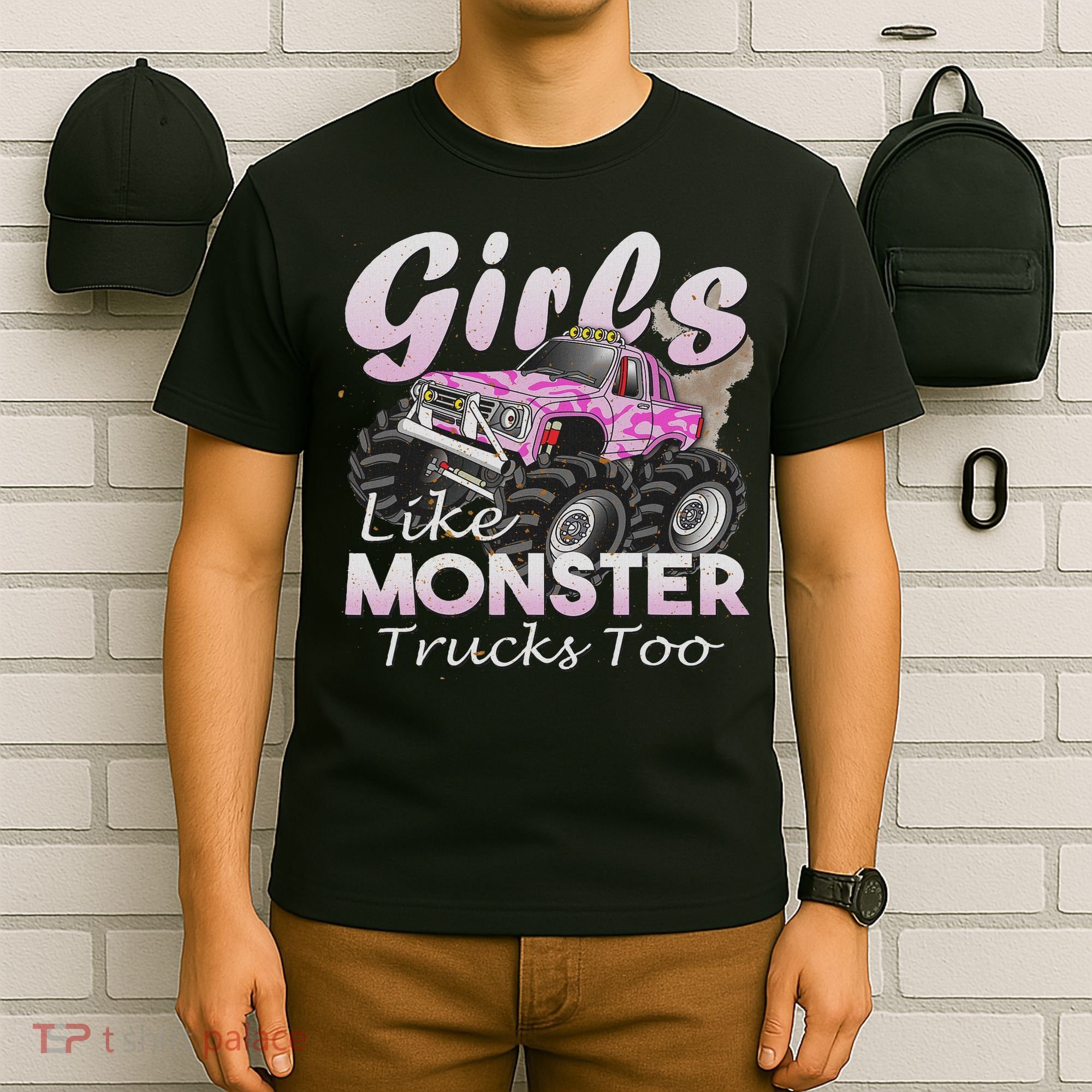 Monster Truck Like Monsters Too Birthday Gift T-Shirt