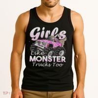 Monster Truck Like Monsters Too Birthday Gift Tank Top thumb 3