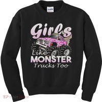 Monster Truck Like Monsters Too Birthday Gift Kids Sweatshirt thumb 0