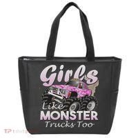 Monster Truck Like Monsters Too Birthday Gift Tote Bag thumb 0
