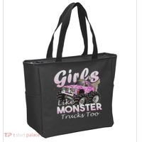 Monster Truck Like Monsters Too Birthday Gift Tote Bag thumb 2