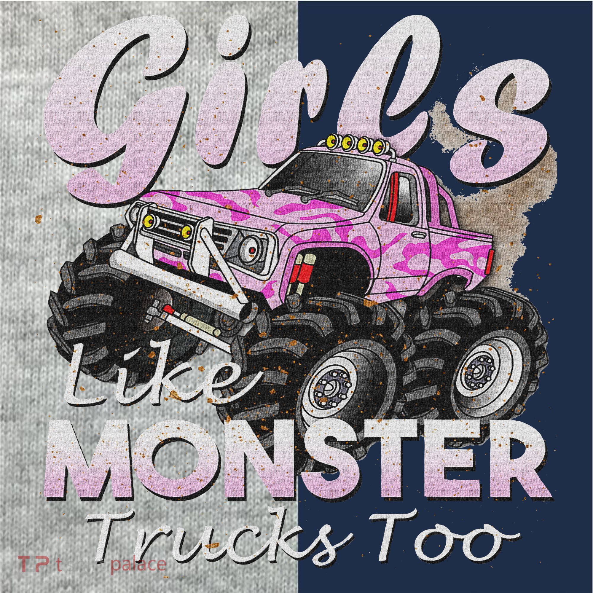 Monster Truck Like Monsters Too Birthday Gift Kids Colorblock Raglan Jersey