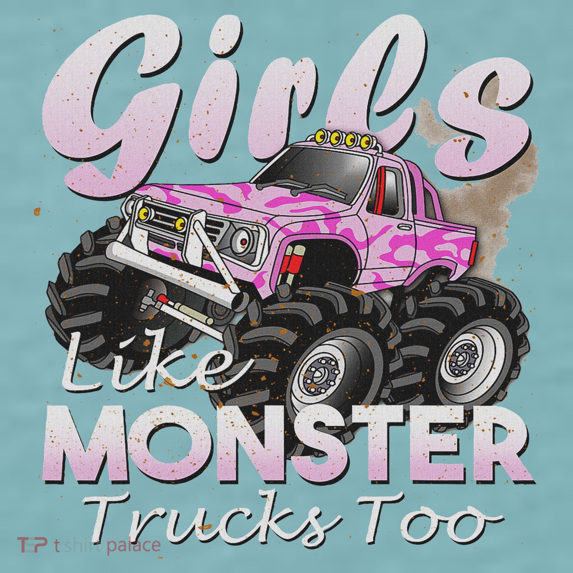 Monster Truck Like Monsters Too Birthday Gift Sueded Cloud Jersey T-Shirt