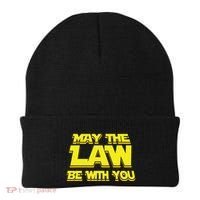 May The Law Be With You Funny New Lawyer Attorney Beanie thumb 0