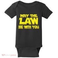 May The Law Be With You Funny New Lawyer Attorney Baby Bodysuit thumb 0