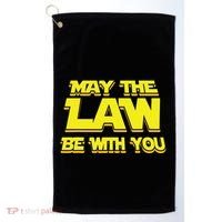 May The Law Be With You Funny New Lawyer Attorney Golf Towel thumb 0