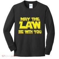 May The Law Be With You Funny New Lawyer Attorney Kids Long Sleeve Shirt thumb 0
