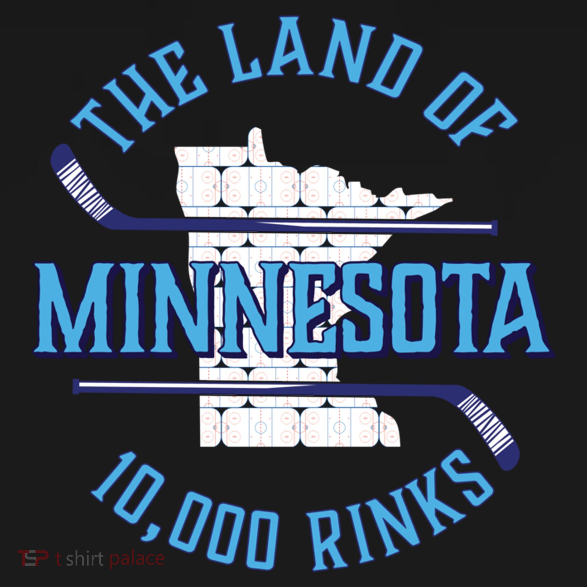 Minnesota The Land Of 10 000 Rinks Cool Gift Hockey Gift Women's Hoodie