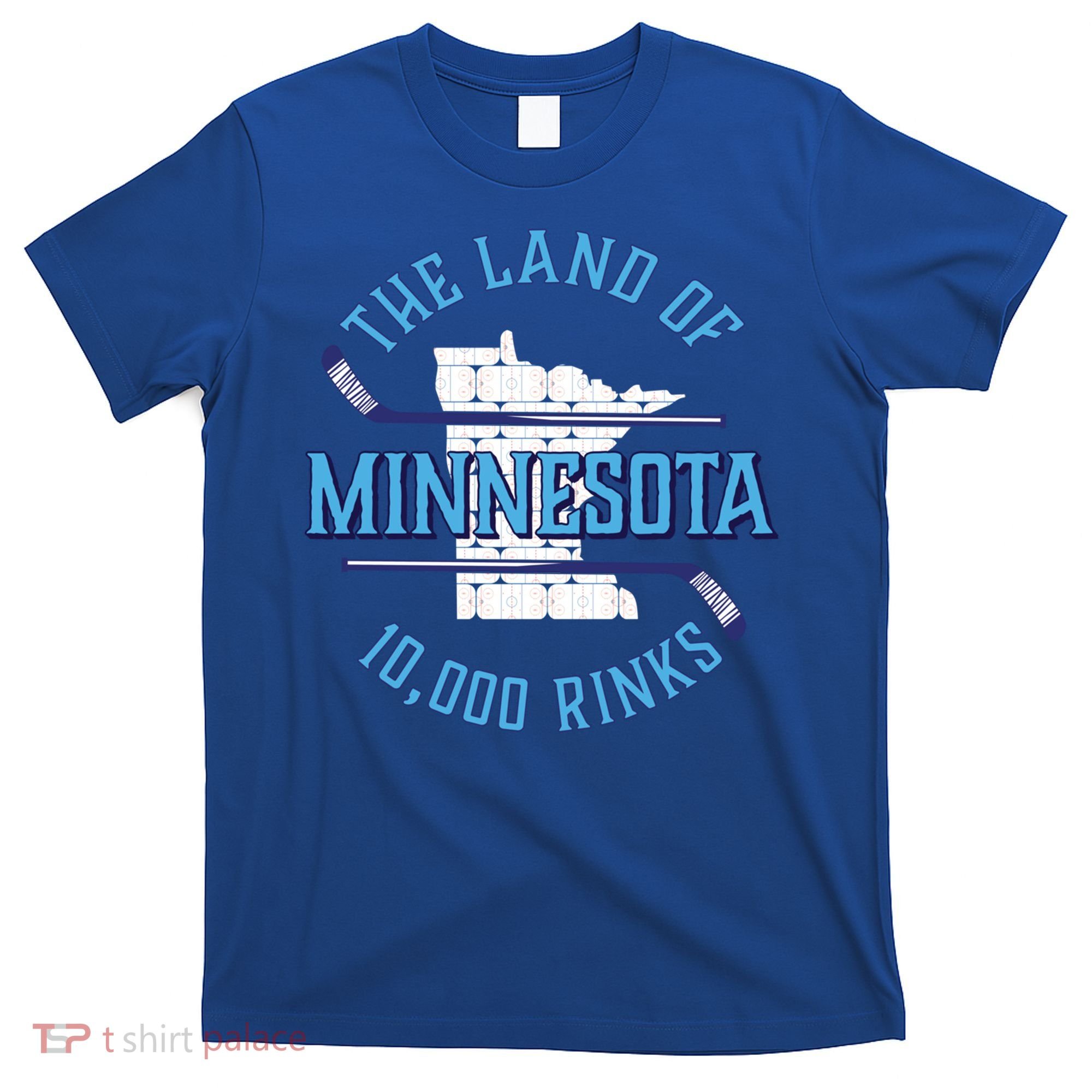 Minnesota The Land Of 10 000 Rinks Cool Gift Hockey Gift T-Shirt