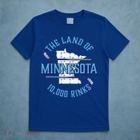 Minnesota The Land Of 10 000 Rinks Cool Gift Hockey Gift T-Shirt thumb 5
