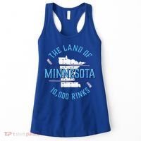 Minnesota The Land Of 10 000 Rinks Cool Gift Hockey Gift Women's Tank Top thumb 0