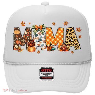 Mama Thanksgiving Mom Fall Pumpkins Season Retro Hat