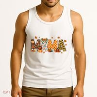 Mama Thanksgiving Mom Fall Pumpkins Season Retro Tank Top thumb 3