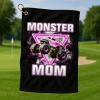 Monster Truck Mom Golf Towel thumb 1