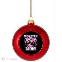 Monster Truck Mom Plastic Christmas Ball Ornament thumb 0