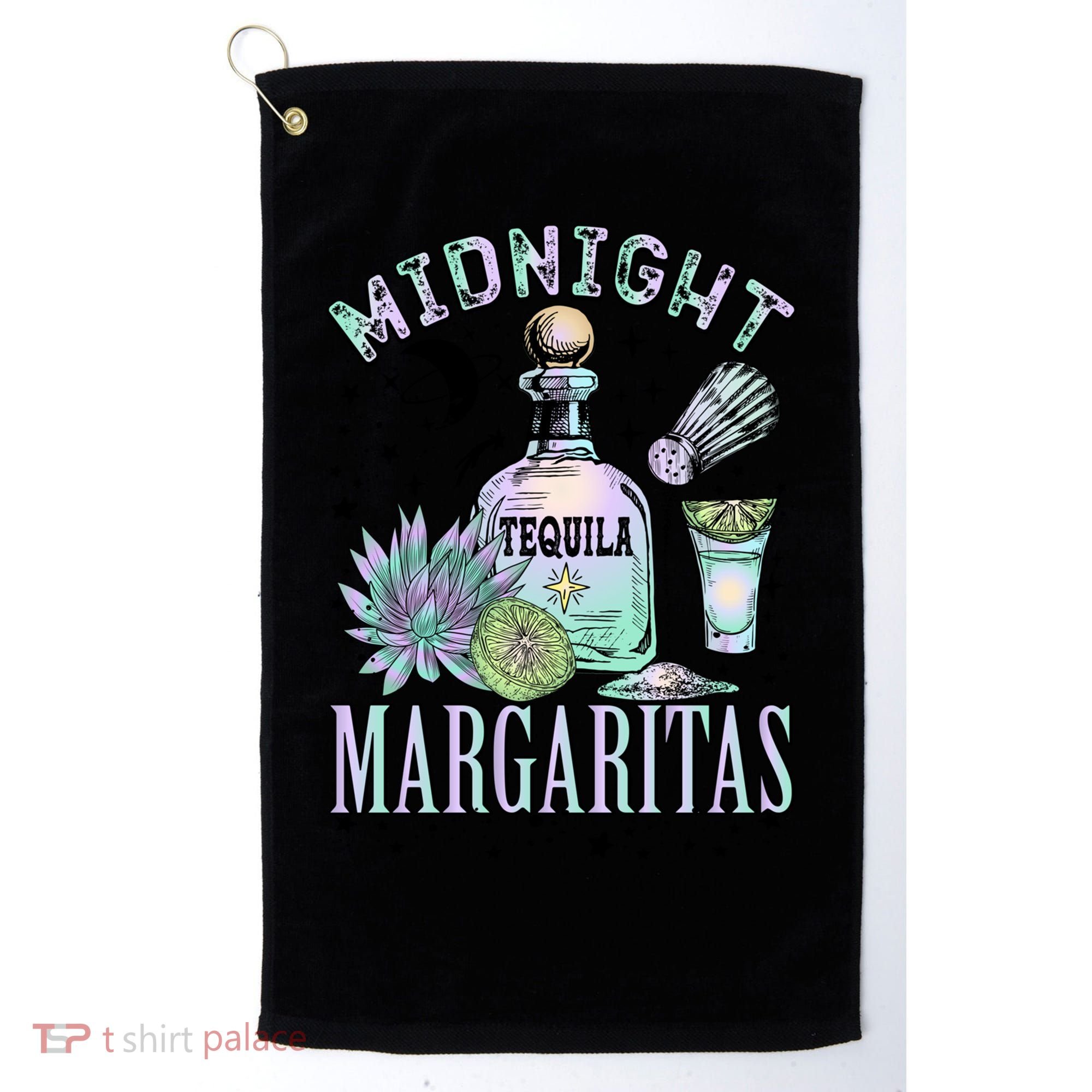 Midnight Tequila Margaritas Lime Tequila Magic Witches Great Gift Golf Towel